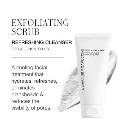 Germaine de Capuccini Exfoliating Face Scrub | Refreshing Daily Cleanser to Brighten and Eliminate Blackheads | Dry and Acne-Prone Skin | 3.4 Oz