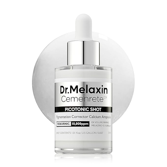 Dr.Melaxin Cemenrete Picotonic Shot Calcium Ampoule for Even Skin Tone & Skin Clarity, 1.01 fl.oz.