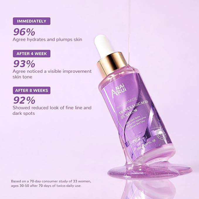 ANAI RUI 5% Tranexamic Acid Serum With Niacinamide,Kojic Acid, Arbutin,for Uneven Skin Tone 1.69 FL.Oz/50 ML