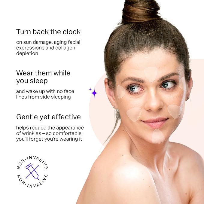 BLUMBODY Face, Forehead Wrinkle Patches – Mini Anti-Wrinkle Facial Patches for Eyes, Mouth, Forehead – Triangle Non-Silicone Face Tape for Elevens, Crows Feet and Fine Lines – 160 Facial Patches