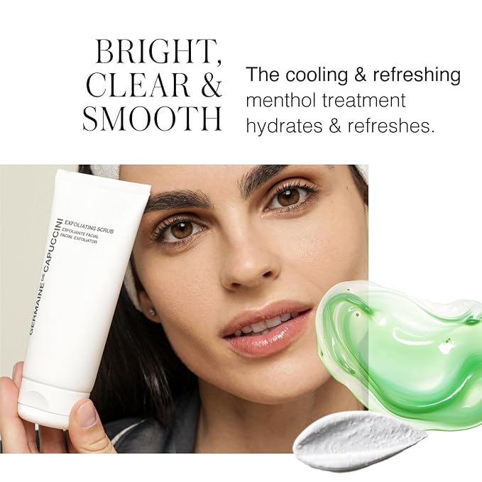 Germaine de Capuccini Exfoliating Face Scrub | Refreshing Daily Cleanser to Brighten and Eliminate Blackheads | Dry and Acne-Prone Skin | 3.4 Oz