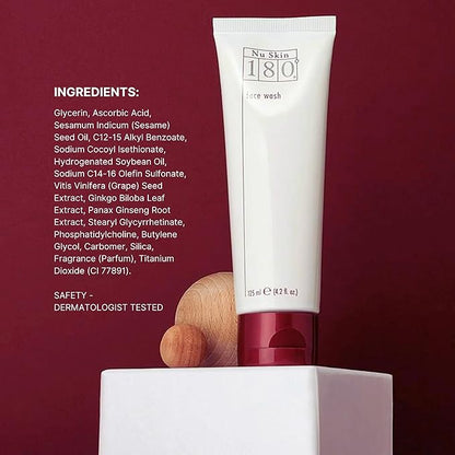 Nu Skin 180°® Face Wash | 4.2 fl. oz. | Vitamin C Cleanser with Antioxidants | Hydrating Face Wash for Smooth and Radiant Skin | 2 Pack