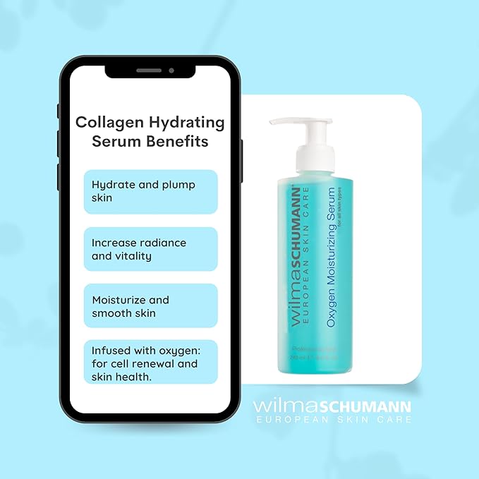 Wilma Schumann Oxygen Moisturizing Serum for Face, Hydrating Facial Serum, 8 oz