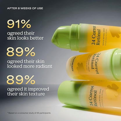 KraveBeauty 24 Carrot Retinal - 30ml, Korean Skincare-Inspired Gentle Retinal Serum, Smooths Skin Texture, Supports Skin Barrier, Lightweight Non-Sticky Gel, Nourishes with Upcycled Carrot Extract