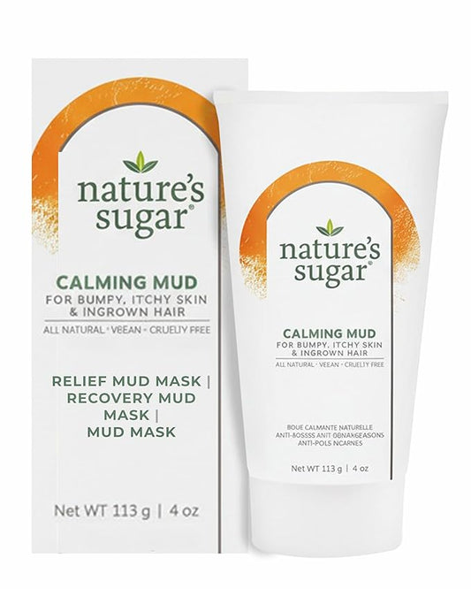 Nature's Sugar - Calming Mud Mask – Deep Pore Cleansing Mask for Face & Body Relief – Detox Skincare for Ingrown Hair, Bumpy, Itchy Skin & Recovery – Spa Treatment with 100% Hungarian Mud – 355 mL
