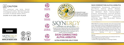 Skin Correcting Alpha Arbutin Jelly Face Mask | HydroGlo for Skin Hydration | Radiance and Reduced Pigmentation | Vajafacial Jelly Mask | 12 Applications (30 Fl Oz)