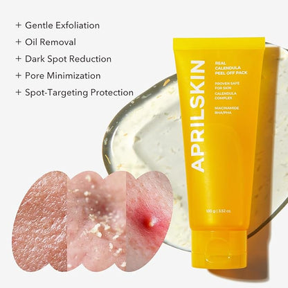 APRILSKIN Deep Clean & Glow Duo : Carrotene IPMP™ Hydromelt Cleansing Balm & Calendula Flower-Infused Peel Off Mask, Thorough Cleansing and Radiant Skin Care | Stocking Stuffers for Teen Girls