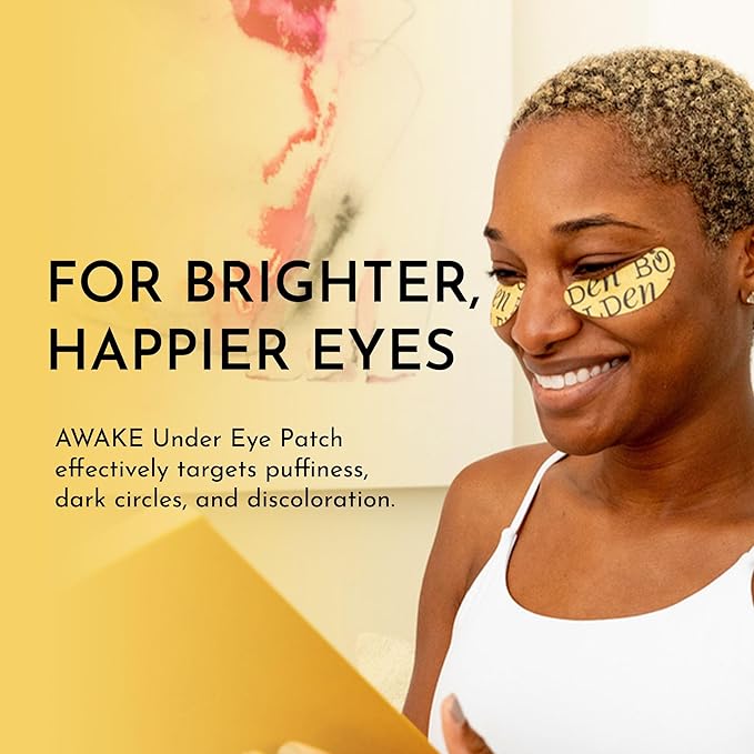 BOLDEN Awake Under Eye Patch | Eye Mask For Dark Circles, Puffiness & Discoloration | Brightening Eye Pads With Niacinamide, Alpha Arbutin, Tranexamic Acid & Vitamin C | 10 Pairs