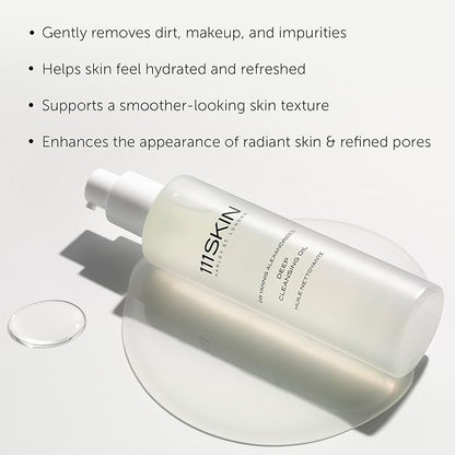 111SKIN Deep Cleansing Oil for Face, Lightweight Hydrating Facial Oil Cleanser for All Skin Types, Makeup Remover with Ceramides, CICA & NAC Y2 Complex Gently Removes Blackhead & Impurities, 3.4 fl oz