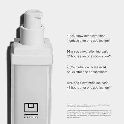 U Beauty The SUPER Hydrator Hyaluronic Acid Moisturizing Cream - Mega-Dose Skin Hydrator with Peptides and Grapeseed Oil for Supple, Smooth, and Softer-Looking Skin For Up To 48 Hours - 1.7 fl oz