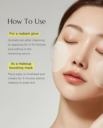 CHICHO Dandelion Radiance Serum Pads 80.2% Dandelion Biome Lotus Extract - Vegan Toner Pad for Radiant Skin - Natural Origin Fabric Sensitive Skin, Korean Skincare, 90 Pads