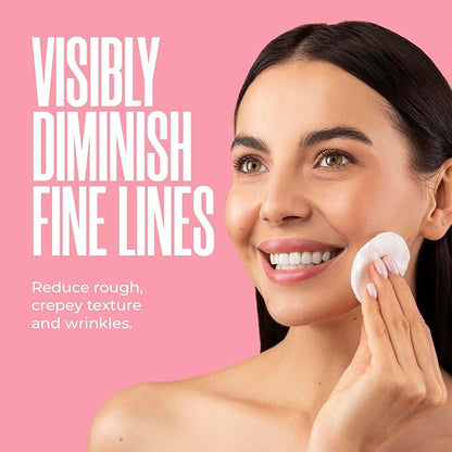 Glycolic Acid Pads with Vitamin C - Toner Pads for Face Cleansing With Tea Tree Oil - Exfoliating Pads with 20% AHA & Vitamins E, B3, B5 - Facial Peel Resurfacing Pads, Glycolic Acid Peel (50)