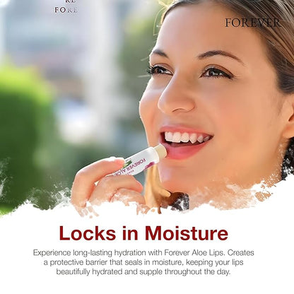 Forever Living - Aloe Lips - Moisturizing Lip Balm with Aloe, Jojoba, and Beeswax, Vegan, Ultimate Lip Care, Pack of 12