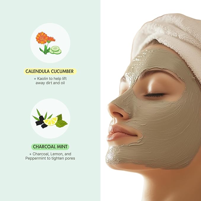 15 Min Rescue Me Kit by Naisture – Korean Spa and Revitalizing Skincare Kit for Women with Sheet, Eye, Mud Masks and Total Care Lip Balm Variety Pack