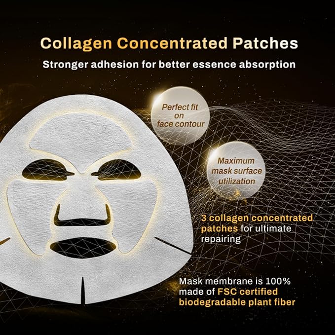 COCOCHI 5 EA Facial Mask Sheet for Women with Vitamin C Face Serum, Anti Aging Sheet Mask by Vitamin B5 & Squalane for Fine Line, Moisturizing Face Mask Skincare from Japan, AG Clarifying Concentrate