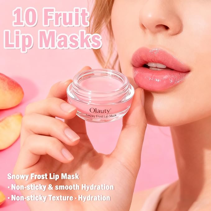 8 PCS Bee Lip Balm Lip Mask Honey Pot,Honey Lip Balm Bulk,Strawberry,Watermelon,Apple Lime,Cherry,Mint, Grapes&Peach Flavors,Sleeping Mask Overnight with Stick,Hydrating Prevention Dry&Cracked
