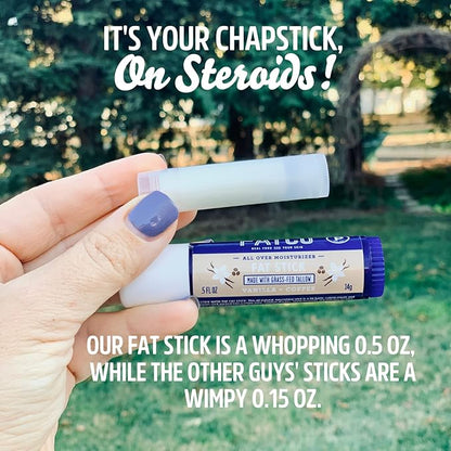 FATCO Fat Stick and All Purpose Moisturizing Stick for Dry Areas on your Face, Lips, and Body - Vanilla + Coffee (2-Pack)
