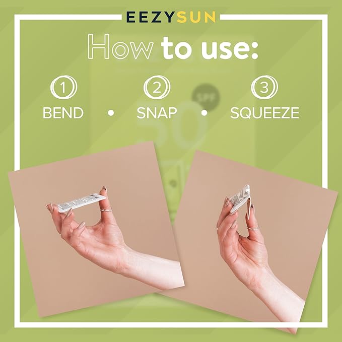 SPF 50 Sunscreen and Insect Repellent Snap Packets - Sunscreen Travel Size Bug Repellent with Citronella Oil, Lemongrass, and Neem Oil - Reef-Safe Repellent - 10 Snap Packets (0.27 fl oz each)