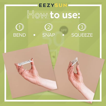 SPF 50 Sunscreen and Insect Repellent Snap Packets - Sunscreen Travel Size Bug Repellent with Citronella Oil, Lemongrass, and Neem Oil - Reef-Safe Repellent - 10 Snap Packets (0.27 fl oz each)