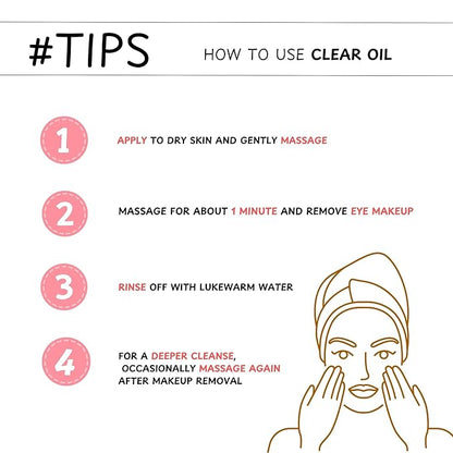 SWANESS Clear Oil, Japanese Premium Skincare Oil Cleanser – Anti-Aging Makeup Remover & Massage with Rice Power for Deep Pore Cleansing, Waterproof Mascara, Sunscreen & Radiant Skin