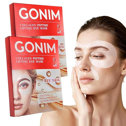 GONIM Under Eye Patches 360° Fit, Eye Mask with Collagen Peptide, Salmon DNA PDRN, Retinol & Niacinamide, Eye Patches for Puffy Eyes and Dark Circles, Travel Essentials 4 pairs x 2