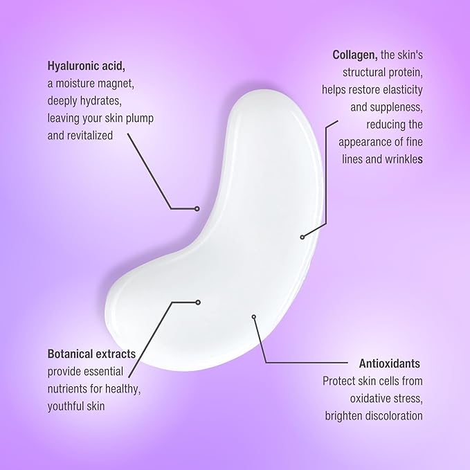 WILMA SCHUMANN Collagen Under Eye Patches, Dark Circle & Wrinkles Under Eye Mask, Pack of 10