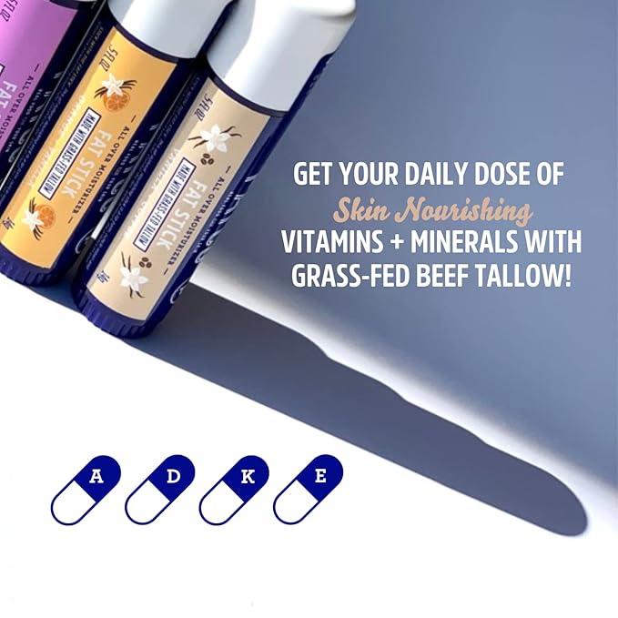 FATCO Fat Stick and All Purpose Moisturizing Stick for Dry Areas on your Face, Lips, and Body - Vanilla + Coffee (2-Pack)