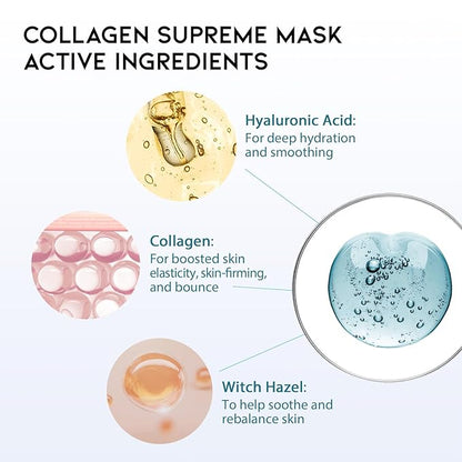 50Combo Korean Face Sheet Mask Gift Pack, Hydrating, Calming, Brightening, Smooting, Rejuvenating, EVE Vegan, Cica, Hyaluron, Retinol, Ceramide, Collagen