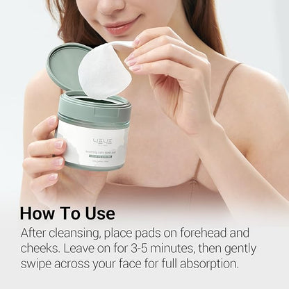 Soothing Calm Toner Pad, Daily Gentle Exfoliating & Hydrating Facial Pads for Intense Soothing Care, Heartleaf Extract and CICA for Sensitive Skin Safe, Korean Skincare (60 Pads)