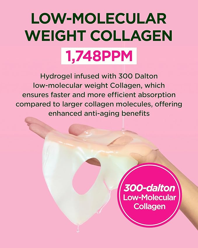 CKD Retino Collagen Boosting Hydrogel Face Mask (10ea) - Korean Firming Jelly Mask for Glass Skin, Pore Minimizing and Moisturizing with Retinal & Low Molecular Collagen. Korean Skin Care.