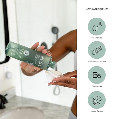 Bolden Skin Brightening Toner for Face - Exfoliating Toner for Oily Skin with AHA Glycolic Acid, Niacinamide & Hyaluronic Acid | Helps Reduce Breakouts, Fade Dark Spots & Refine Pores | 8.0 Fl Oz