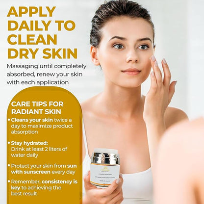 "SOLARIELLE Anti-Aging Skincare Set | Hyaluronic Acid Serum & Collagen Cream | Face & Neck Duo for Wrinkle Reduction | Natural Peptide Formula"