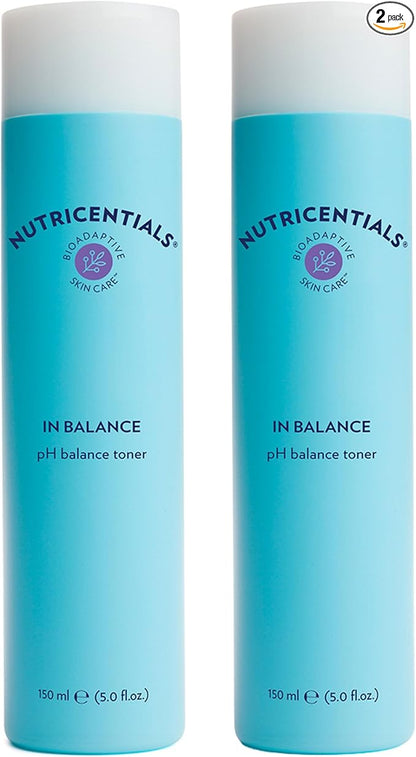 NuSkin Nutricentials in Balance pH Balance Toner | Toner with Bioadaptive Botanicals | Reduces Pores & Restores pH | Perfect After Removing Makeup to Help Your Skincare Routine | 150ml | 2 Pack