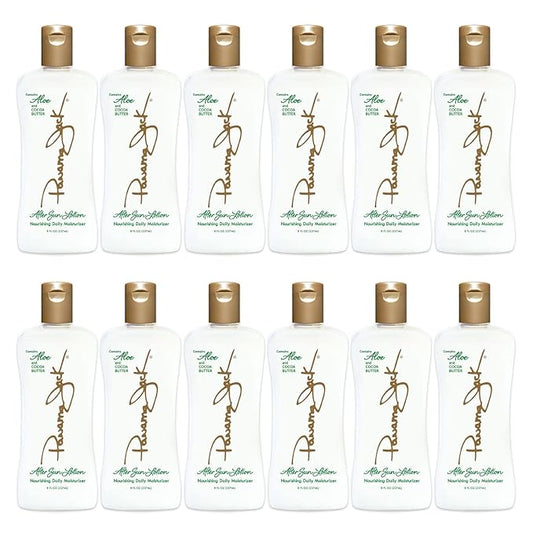 Panama Jack Aloe Moisturizer Lotion - After Sun Daily Skincare, Contains Aloe, Cocoa Butter, Olive & Hemp Seed Oils with Vitamin E, 8 FL OZ (Pack of 12)