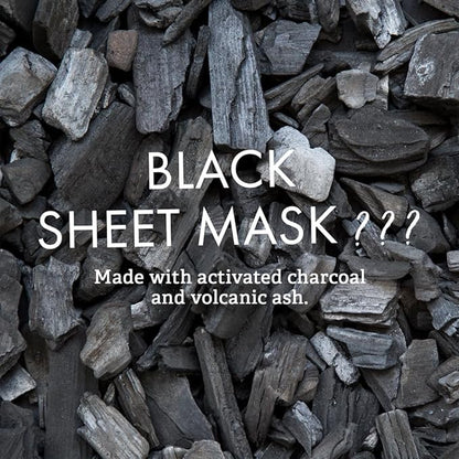 Leaders Insolution Daily Wonders Detox and Chill Facial Mask Sheet Activated Charcoal Purifying Pore Minimizing Exfoliating Dead Skin Korean Skincare (10 Sheets)