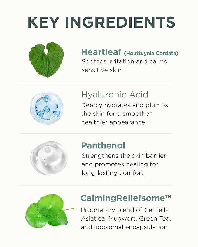 OURWHY Heartleaf Hydra Calming Serum (1.35fl oz) - Soothing & Hydrating Serum for Sensitive Skin. With Heartleaf Extract, Hyaluronic Acid & Panthenol