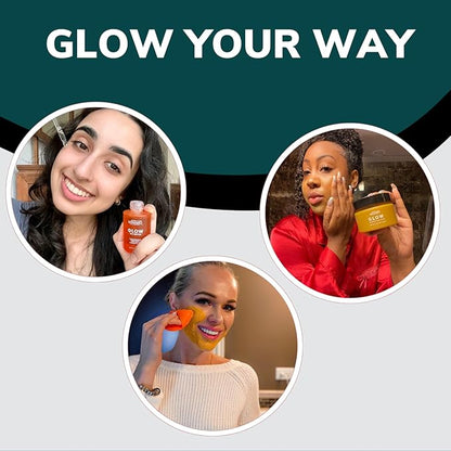 Minimo Skin Essentials Glow on Glow Combo Pack: Glow Turmeric Face Scrub (5 oz) + Glow in a Bottle Ultra-Concentrated Turmeric Serum (1 oz)