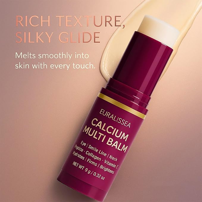 Calcium Volume Multi Balm 2 Pcs – Calcium Boost Firming & Hydrating Treatment with Peptides & Vitamin E – All Skin Types