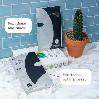 Cardon Cactus Soothing Sheet Mask | Korean Sheet Masks for Sensitive Skin Post-Shave | Korean Skin Care Mask | Vitamin E, Cactus Extract, Heartleaf, Cica | 4-Pack