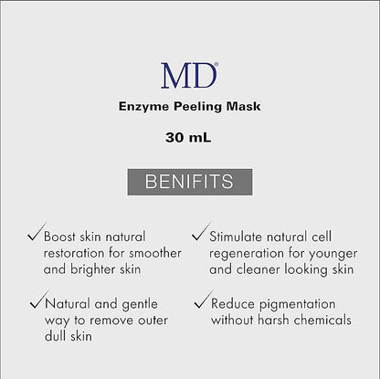 MD® Enzyme Peeling Mask – 30 mL | Gentle Exfoliating Gel with Natural Papaya & Pineapple Enzymes