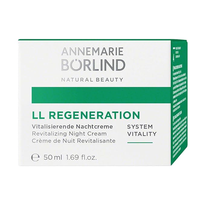ANNEMARIE BÖRLIND - LL REGENERATION Revitalizing Night Cream - Natural Anti Aging Vitamin C, E and Retinoid Face Cream for Visibly Firmer and Wrinkle Free Skin - Step 4 of 5-1.69 Oz.