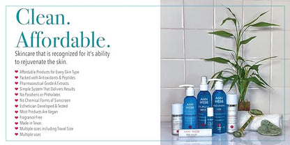 Facial Milk Cleanser - Gentle Daily Face Wash for All Skin Types. Thick, Hydrating, Moisturizing Cleanser w/Lactic Acid AHA Nourish & Rejuvenate 6oz