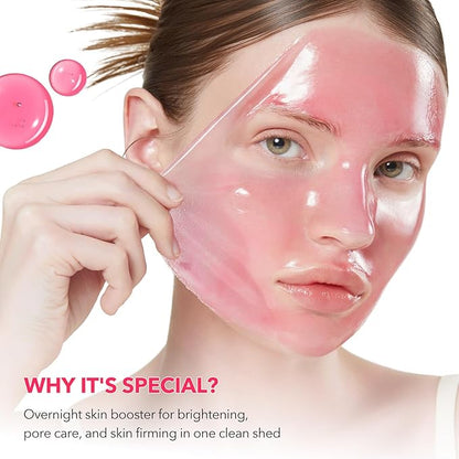 APRILSKIN Pore Care & Glow Duo with Jelly Brush: TXA Niacinamide 99 Overnight Wrapping Mask Duo and Jelly Brush, Calendula Flower-Infused Facial Peel Off Mask and Jelly Brush