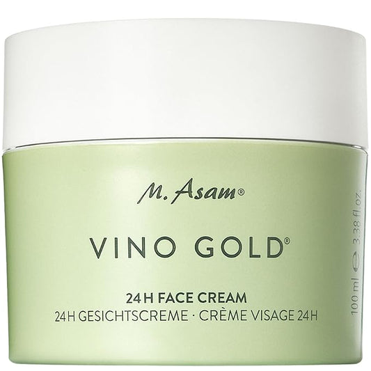 M. Asam VINO GOLD 24h Facial Cream (3.38 Fl Oz)- 24h day cream & night moisturizer against lines & wrinkles, protection against skin aging, anti-aging, vegan facial care, skincare for women.