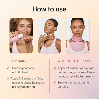 Solawave LightBoost Red Light Therapy Serum for Face & Neck | Enhances Beauty Wand & Microcurrent Devices | Boosts Collagen & Hydration for Radiant Skin, Reduces Appearance of Wrinkles & Fine Lines