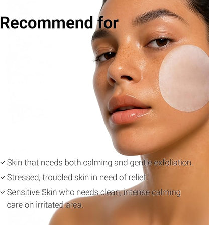 Soothing Calm Toner Pad, Daily Gentle Exfoliating & Hydrating Facial Pads for Intense Soothing Care, Heartleaf Extract and CICA for Sensitive Skin Safe, Korean Skincare (60 Pads)