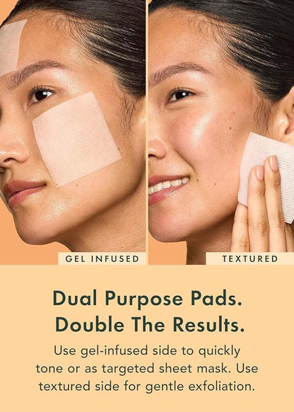 Rael Toner Pads, Cotton Pad for Face – Dual Textured, Exfoliating and Soothing with Carotene, Niacinamide, Hyaluronic Acid, Hydrating, Korean Skin Care (70 Count)