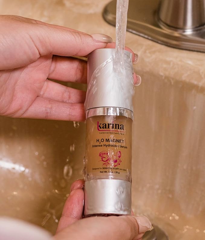 Karina Skincare H2O Magnet Face & Eye Serum – Hydrating Serum with Sodium Hyaluronate & Botanical Extracts – Reduces Fine Lines, Puffiness & Dryness – For All Skin Types – 1 oz