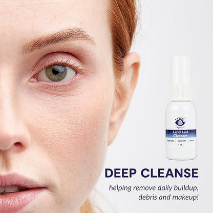 Lid and Lash Cleanser – 1oz Bottle – Pure Hypochlorous Acid Spray for Soothing Dry Eye Irritation – Daily Eyelid & Lash Cleanser