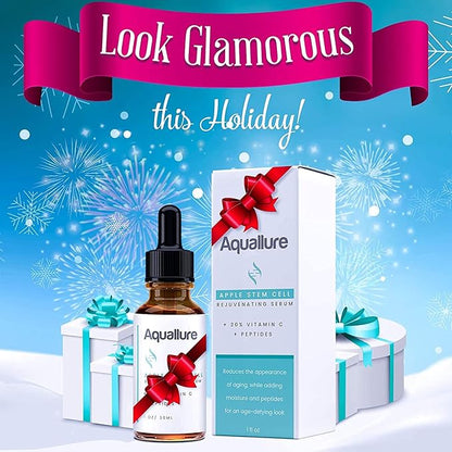 Complexion MD Exfoliating Face Scrub (1.69 oz) - Aquallure Apple Stem Cell Rejuvenating Serum (1 oz) - Anti Aging - Pore Refining Microdermabrasion - Green Tea, Peptides & Hyaluronic Acid (2 items)